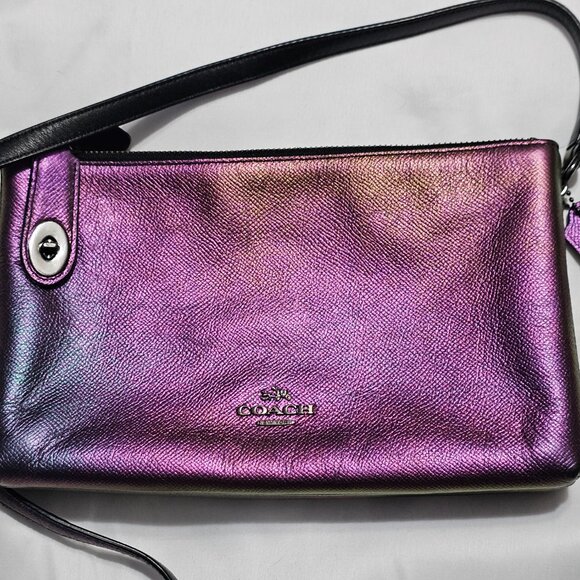 Rare Coach Crosby Iridescent Leather Crossbody Bag - Picture 8 of 8